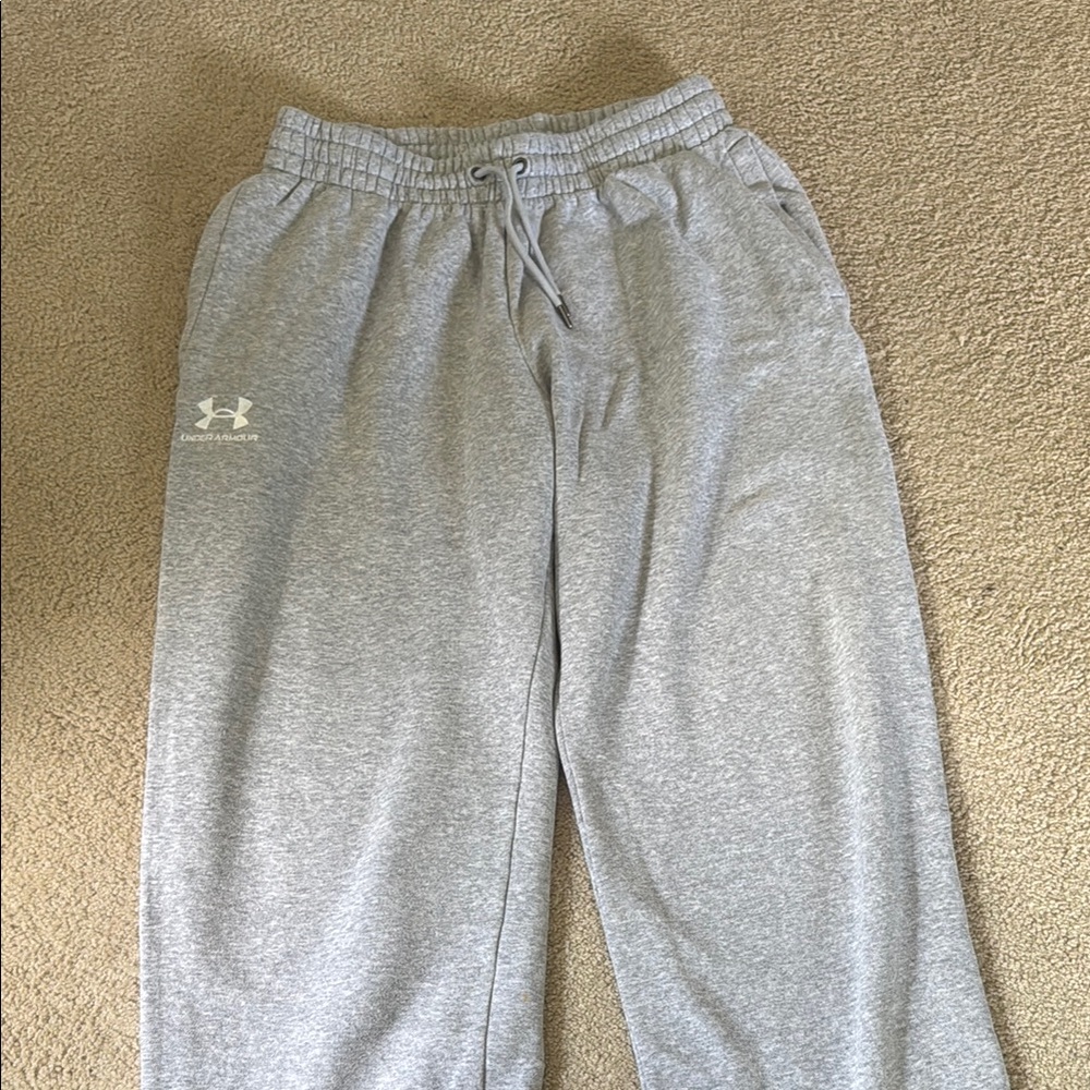 Under Armour Gray Joggers Relaxed Fit Fleece